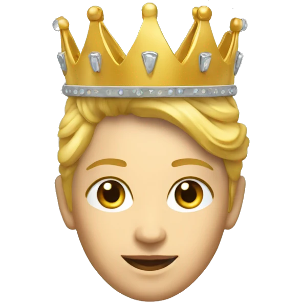 Couronne dans un thème futuriste emoji