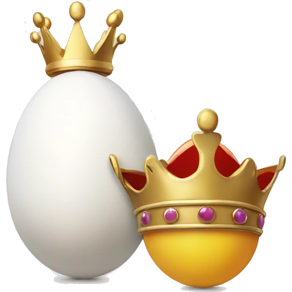 egg with crown happy emoji
