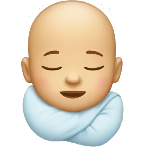 sleeping baby, head side emoji