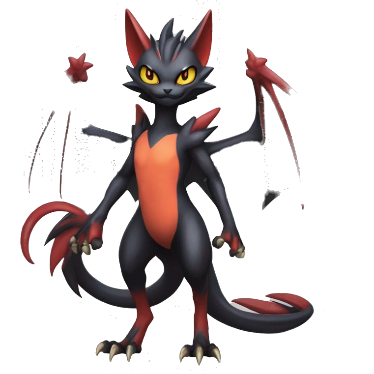  Kawaii Edgy Cool Beautiful Noivern/Nargacuga-Litten full body emoji