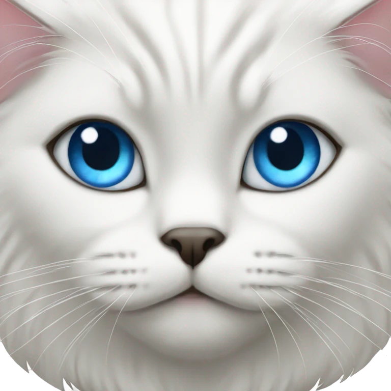 white persa cat blue eyes emoji