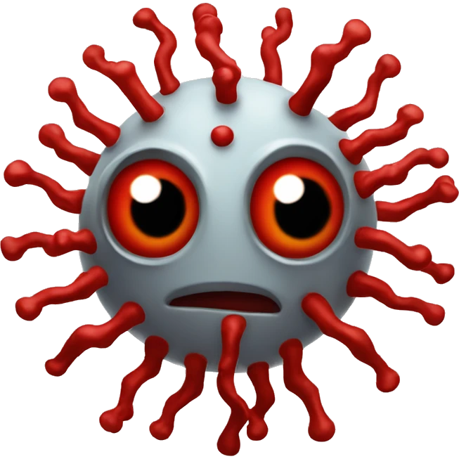 Virus cibernetico rojo emoji