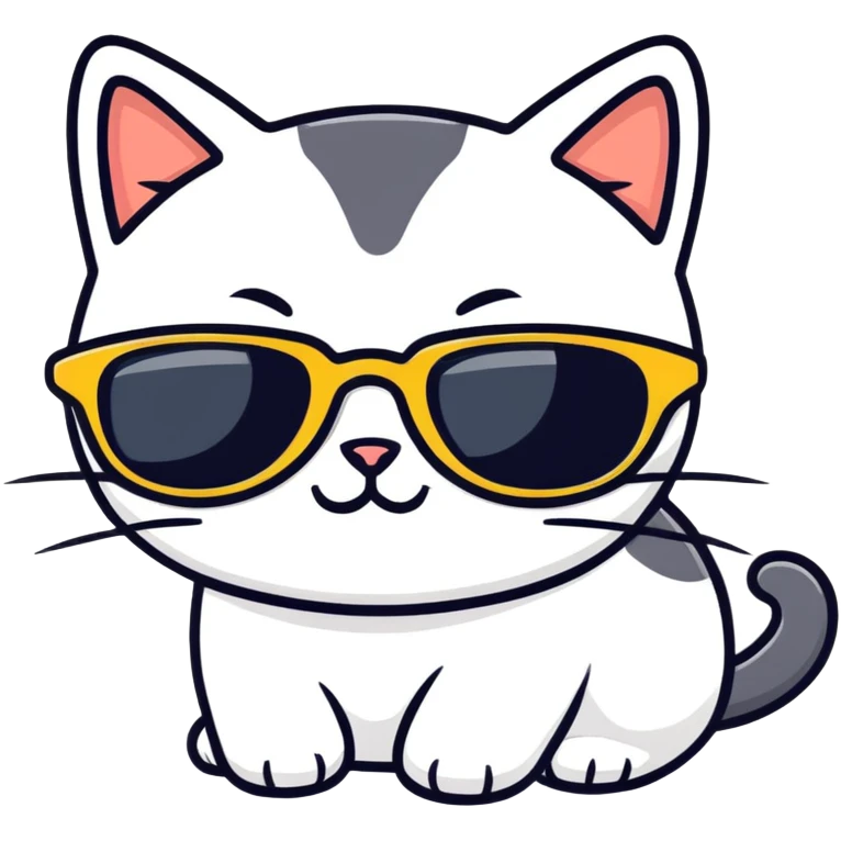 Cat with sunglasses emoji
