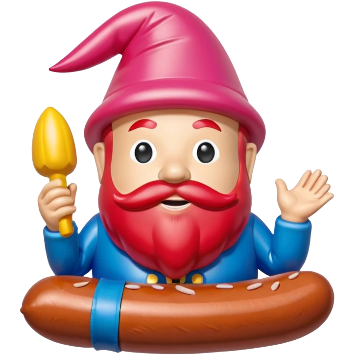   jeff koons style SPAM meat garden gnome inflatable  art emoji