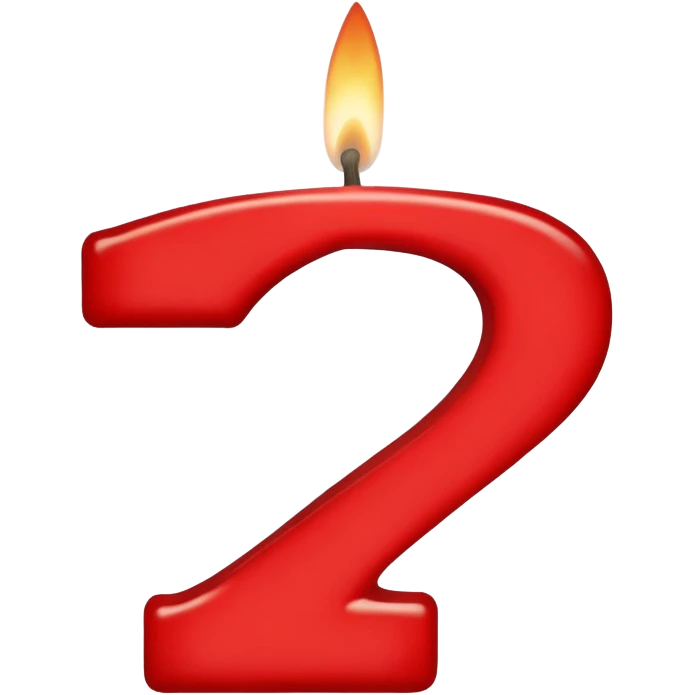 Number 2 birthday candle  emoji