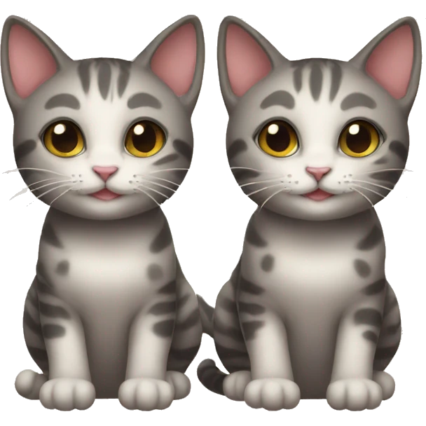 two cats lucky 13 emoji
