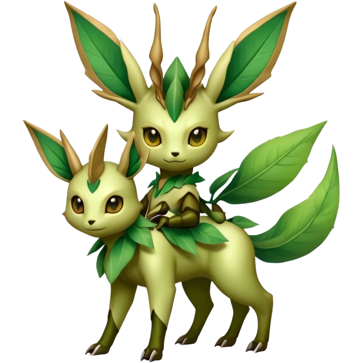 Bug-type Fakémon-Leafeon full body emoji