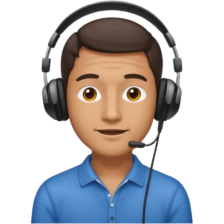 Man with on-ear headphones emoji