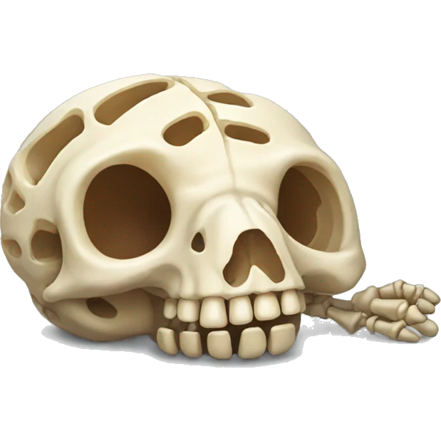 full skeleton dead of a guinea pig  emoji