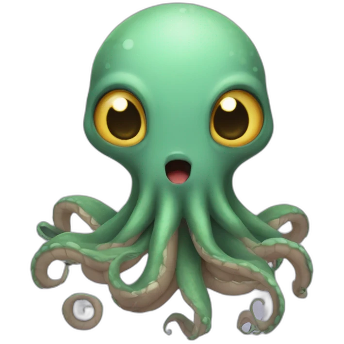 un kraken adorable perdu  emoji