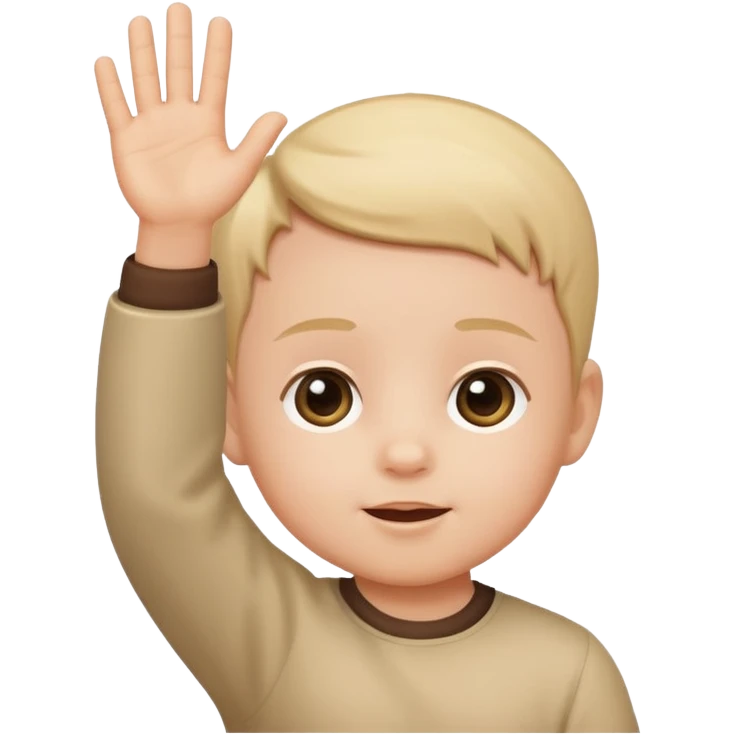 Baby raising hand emoji
