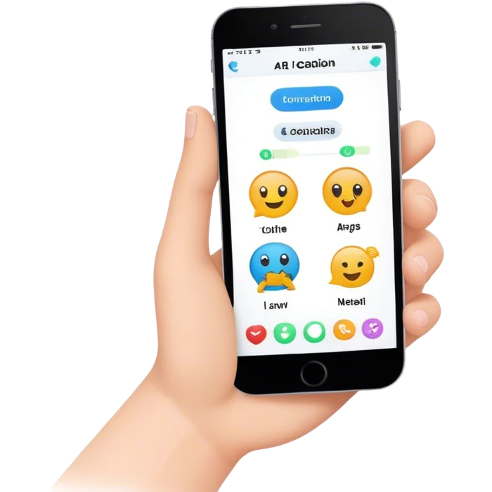AI companion application on the phone  emoji