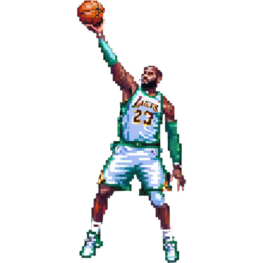 LeBron James shooting a basketball emoji
