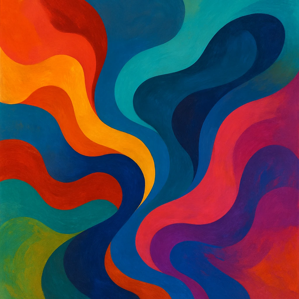 abstract colorful shape, vibrant and artistic, general style emoji
