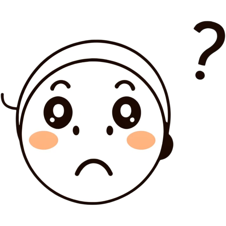 confused facial expression with question marks emoji