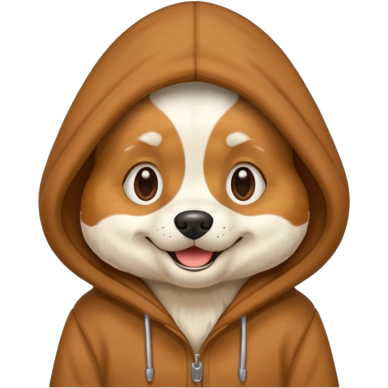 Dog wearing a hoodie  emoji
