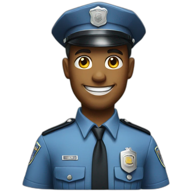 The smiling policeman emoji
