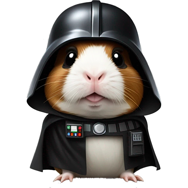 Guinea pig dressed as Darth Vader emoji