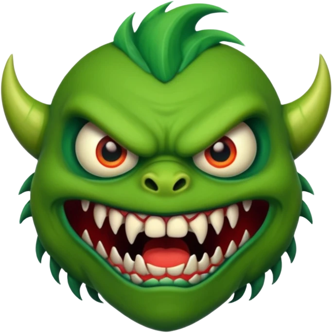 Monster with scary eyes emoji