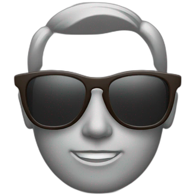 Sunglasses with buddie emoji