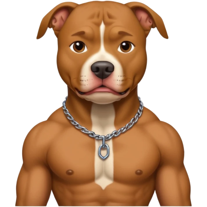 pitbull with a human neck pfp emoji