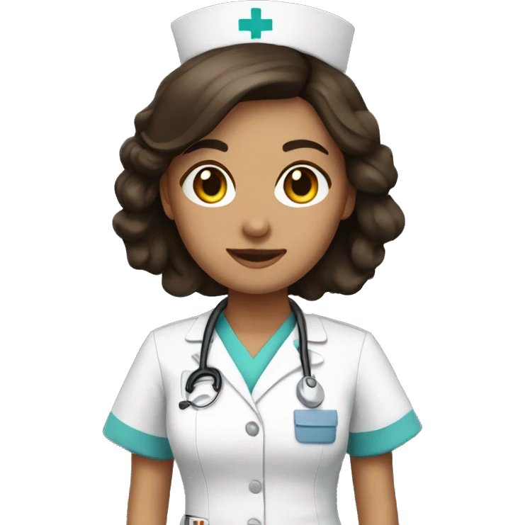 Brunette Nurse  emoji