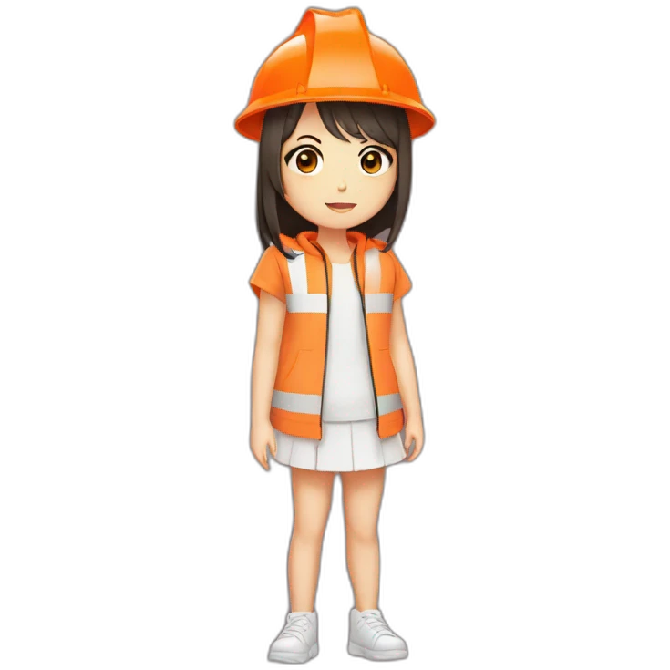 Anime girl traffic cone emoji