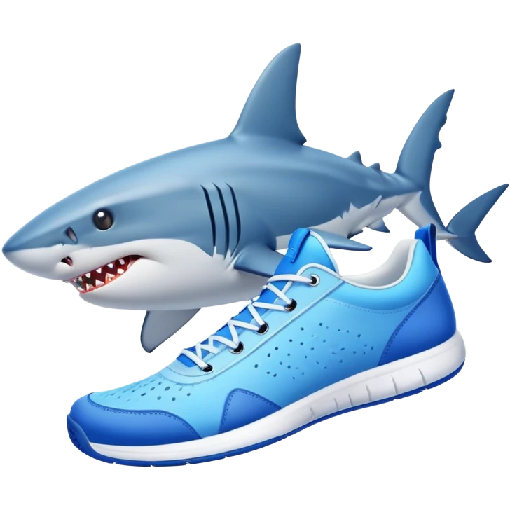 Shark with blue tenis emoji
