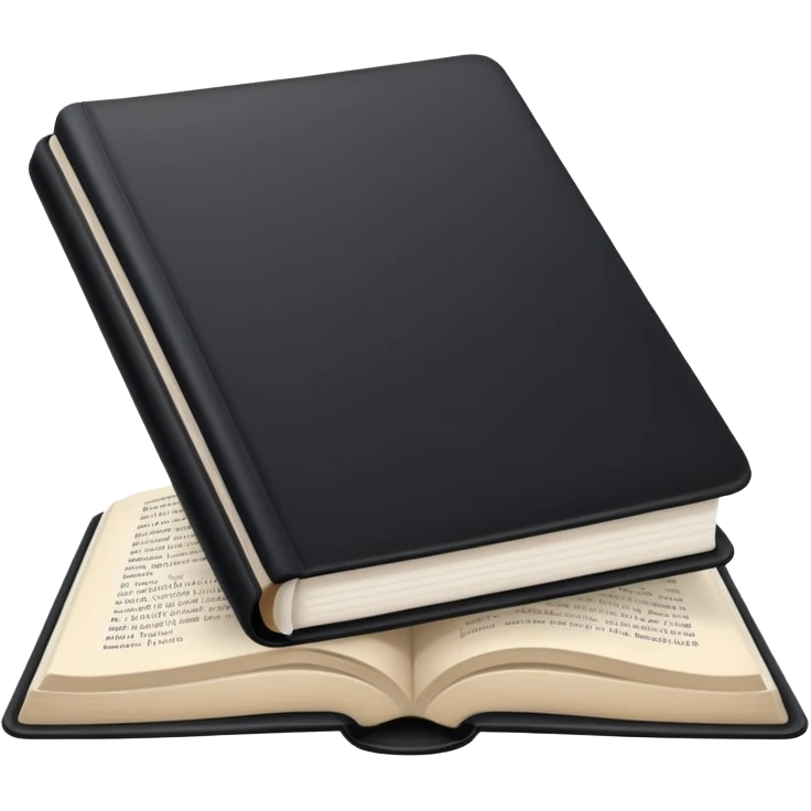 open book with black cover and with completely white pages emoji