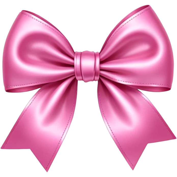 shiny pink bow emoji