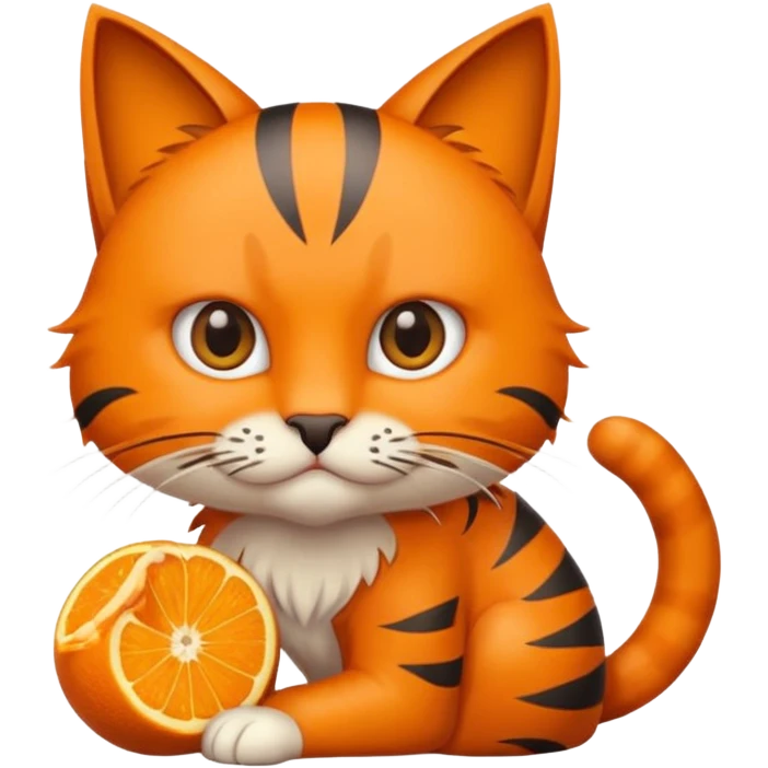 Katze mit mohrrübe im maul emoji