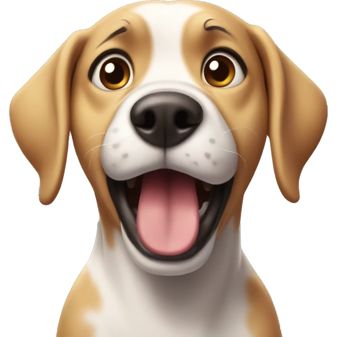 Shocked dog emoji