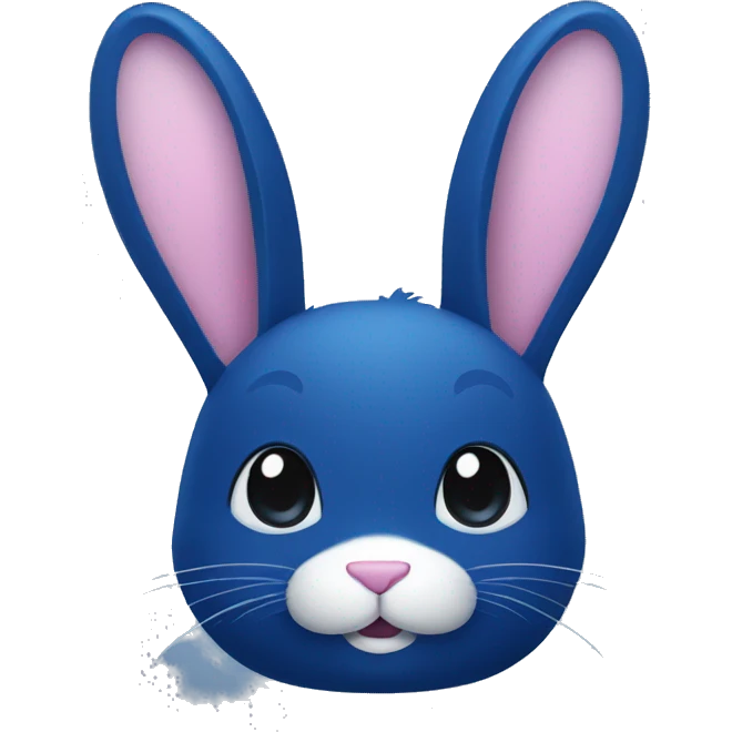 Navy blue Bunny Face emoji