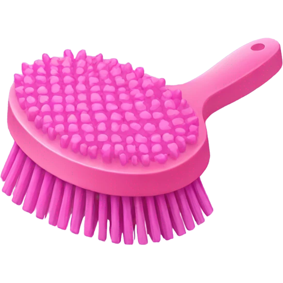 Pink hairbrush  emoji