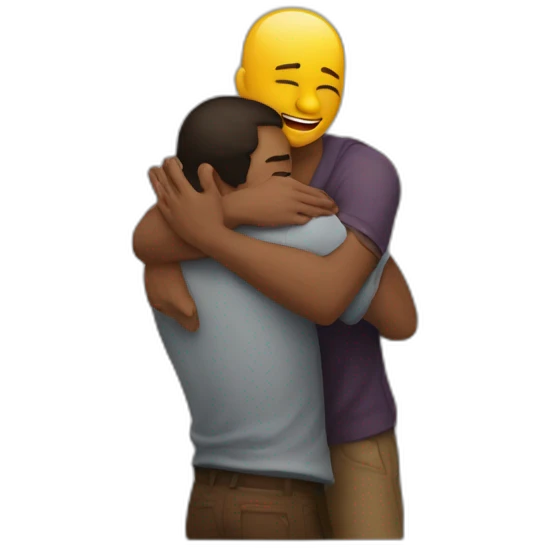 Hug love hetero emoji