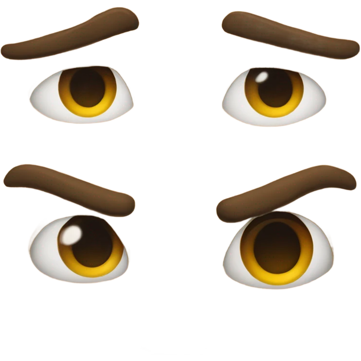 Eyes by side judging serious expression on emoji emoji