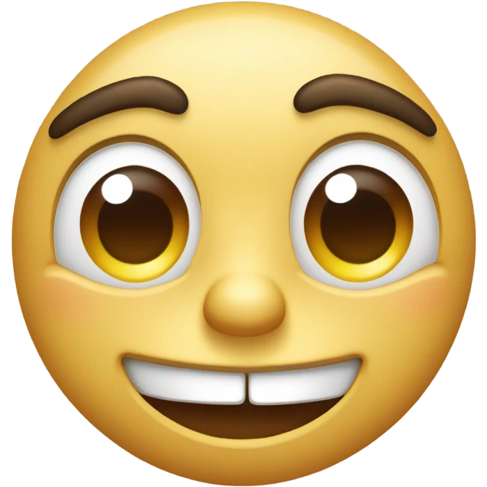 Pretending to be happy face emoji