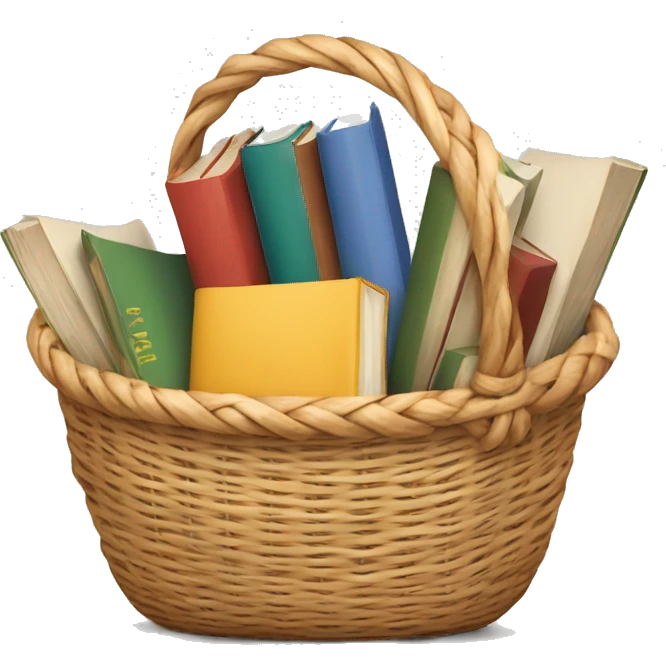 basket with books inside  emoji