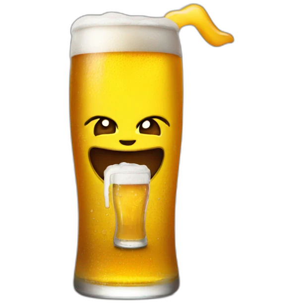 ASU Sparky drinking a beer emoji