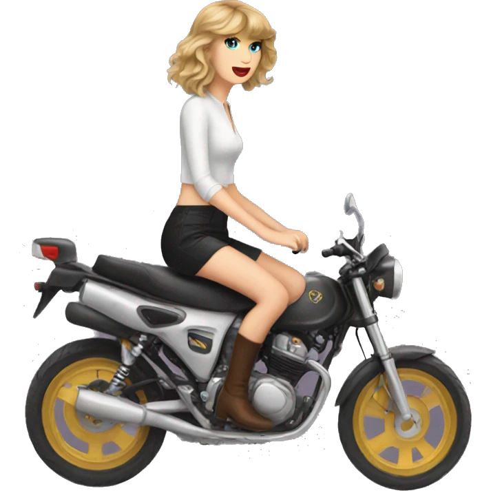 Taylor swift riding a cat emoji
