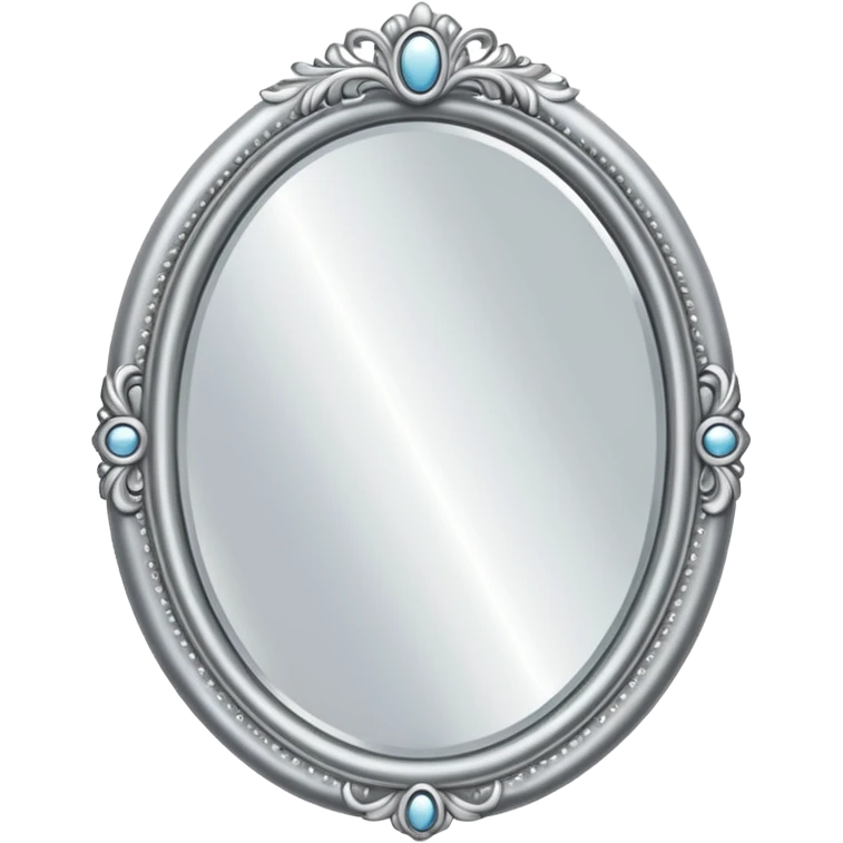silver elegant mirror emoji