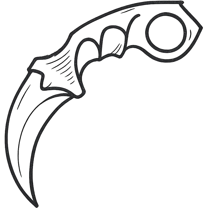 pink karambit knife cs2 emoji