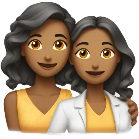 abrazo amigas emoji