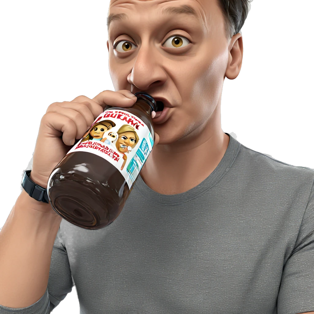 drinking from a bottle emoji