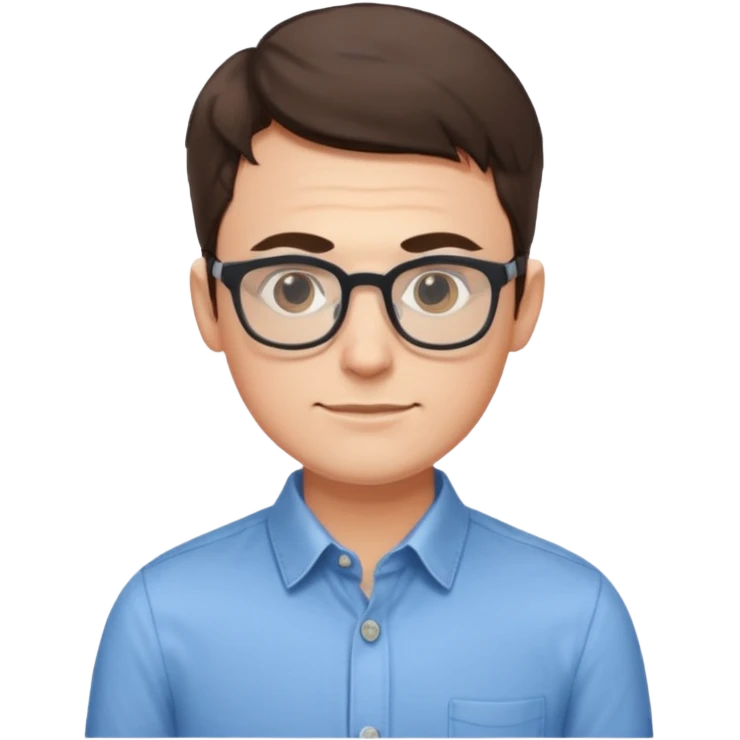 a bespectacled man who works for a tech company emoji