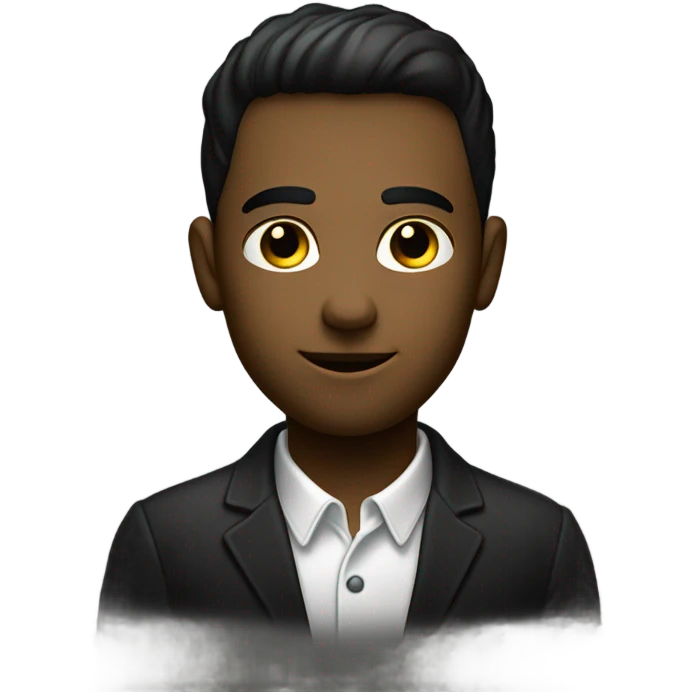 Couleur noir sombre , os blanche  emoji