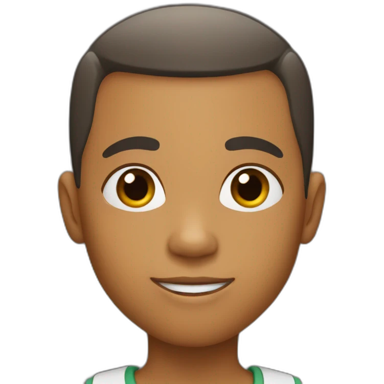 Black boy, with buzz cut,  emoji
