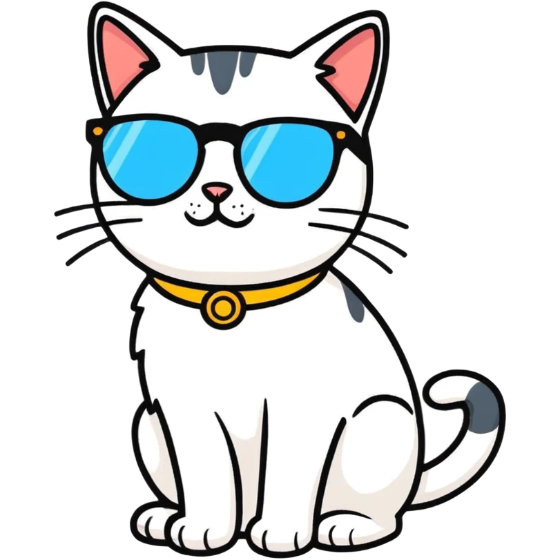 Cat with sunglasses emoji