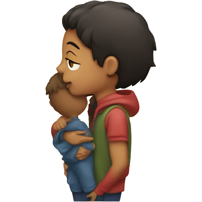 Girl kissing boy emoji