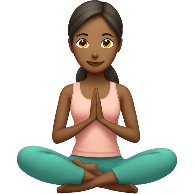 Una persona haciendo yoga emoji